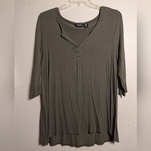 Jones And Co New York Women's Olive Green Top Size Xl Pre-owned